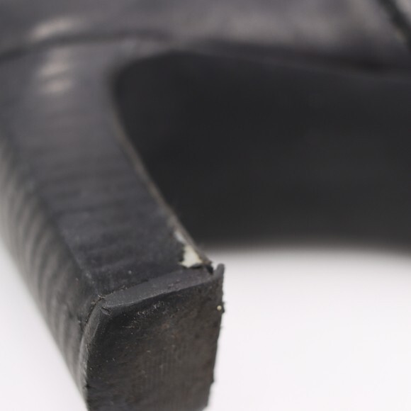 Ralph Lauren Black Nara Leather Booties Size 9 B - Picture 8 of 10